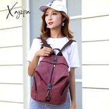 Xajzpa - Fashion Canvas Female Backpack Multifuction Casual For Teenager Girls New Summer Women