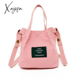 Xajzpa - Fashion Canvas Handbags Corduroy Vintage Women’s Shoulder Bag Simple Solid Color Handbag