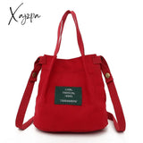 Xajzpa - Fashion Canvas Handbags Corduroy Vintage Women’s Shoulder Bag Simple Solid Color Handbag