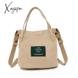 Xajzpa - Fashion Canvas Handbags Corduroy Vintage Women’s Shoulder Bag Simple Solid Color Handbag