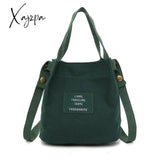 Xajzpa - Fashion Canvas Handbags Corduroy Vintage Women’s Shoulder Bag Simple Solid Color Handbag