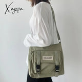 Xajzpa - Fashion Classic Simple Messenger Bag Womens Postman Lady Student Nylon Waterproof Canvas
