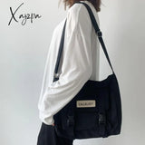 Xajzpa - Fashion Classic Simple Messenger Bag Womens Postman Lady Student Nylon Waterproof Canvas