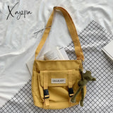 Xajzpa - Fashion Classic Simple Messenger Bag Womens Postman Lady Student Nylon Waterproof Canvas