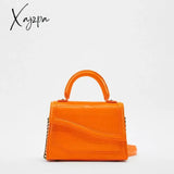 Xajzpa - Fashion Crocodile Pattern Women Bags Small Pu Leather Shoulder For Chain Designer Luxury