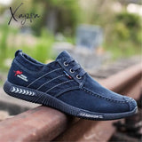 Xajzpa - Fashion Denim Men Canvas Shoes Male Summer Mens Sneakers Slip On Casual Breathable Loafers