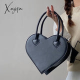 Xajzpa - Fashion Design Women's Shoulder Bag Vintage Cool Girls Love Heart Handbags Retro Female Black Small Tote Purse Messenger Bags