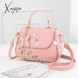 Xajzpa - Fashion Embroidery Female Bag New Handbags Small Sweet Lady Shoulder High Quality Pu