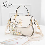 Xajzpa - Fashion Embroidery Female Bag New Handbags Small Sweet Lady Shoulder High Quality Pu