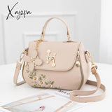 Xajzpa - Fashion Embroidery Female Bag New Handbags Small Sweet Lady Shoulder High Quality Pu