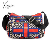 Xajzpa - Fashion Floral Shoulder Bag Women Nylon Waterproof Soft Zipper Crossbody Hobos