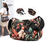 Xajzpa - Fashion Floral Shoulder Bag Women Nylon Waterproof Soft Zipper Crossbody Hobos