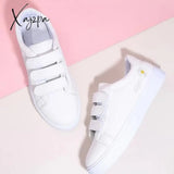 Xajzpa - Fashion Flower Decoration Women Casual Shoes Convenient Breathable White All-Match Round