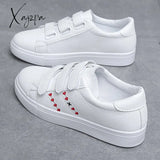 Xajzpa - Fashion Flower Decoration Women Casual Shoes Convenient Breathable White All-Match Round