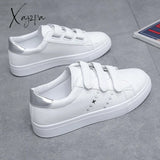 Xajzpa - Fashion Flower Decoration Women Casual Shoes Convenient Breathable White All-Match Round