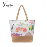 Xajzpa - Fashion Folding Shopping Women Handbag Ladies Casual Tote Bags Flower Printing Canvas