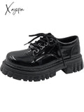 Xajzpa - Fashion Girls Ins Chunky Sneakers New Student Spring Martens Boots Shoes Women Lace-Up