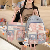 Xajzpa - Fashion Girls Waterproof Bookbag Women Laptop Mochila Student Kawaii Shoulder Bag Backpack Teens Schoolbag Cute Travel Rucksack