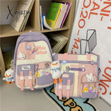 Xajzpa - Fashion Girls Waterproof Bookbag Women Laptop Mochila Student Kawaii Shoulder Bag Backpack