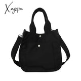 Xajzpa - Fashion Handbag Female Canvas Casual Tote Student Shoulder Bag Solid Color Messenger Bags