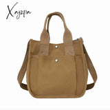 Xajzpa - Fashion Handbag Female Canvas Casual Tote Student Shoulder Bag Solid Color Messenger Bags