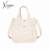 Xajzpa - Fashion Handbag Female Canvas Casual Tote Student Shoulder Bag Solid Color Messenger Bags