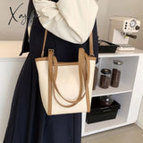 Xajzpa - Fashion High-end Shopping Composite Bag for Women Totes Shoulder Bags Composite Bag 2 Size Female Bag Handbag for Women