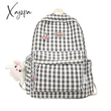 Xajzpa - Fashion Lady Cute Lattice Backpack Women Kawaii Laptop New Bag Female College Plaid Girl