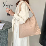 Xajzpa - Fashion Large Capacity Pillow Women Shoulder Bags Padded Lady Handbag Casual Nylon Big