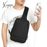 Xajzpa - Fashion Large Chest Bag Men Anti-Theft Shoulder Bags Male Messenger Crossbody For Outdoor