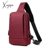 Xajzpa - Fashion Large Chest Bag Men Anti-Theft Shoulder Bags Male Messenger Crossbody For Outdoor