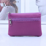 Xajzpa - Fashion Leather Coin Purse Women Small Wallet Change Purses Mini Zipper Money Bags