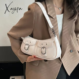 Xajzpa - Fashion Leather Shoulder Armpit Bag For Women Tend Female Simple Small Pocket Design