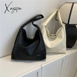 Xajzpa - Fashion Leather Tote Bags For Women 2023 Trend Female Simpe Large Capacity Shoulder Side