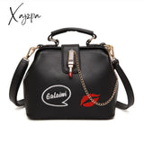 Xajzpa - Fashion Leather Women’s Shoulder Bags Women Casual Wild Retro Lock Embroidery Designer