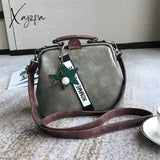 Xajzpa - Fashion Leather Women’s Shoulder Bags Women Casual Wild Retro Lock Embroidery Designer