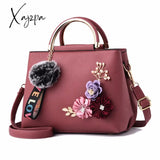 Xajzpa - Fashion Leather Women’s Shoulder Bags Women Casual Wild Retro Lock Embroidery Designer