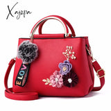 Xajzpa - Fashion Leather Women’s Shoulder Bags Women Casual Wild Retro Lock Embroidery Designer