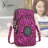 Xajzpa - Fashion Leopard Cartoom Animal Printing Bag for Women Girl Mini Crossbody Bags Shoulder Outdoor Handbag Mobile Phone Pouch Purse