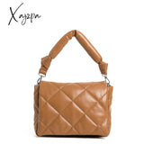 Xajzpa - Fashion Lingge Quilted Women Handbag Designer Padded Shoulder Crossbody Bag Luxury Pu