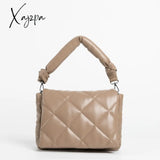 Xajzpa - Fashion Lingge Quilted Women Handbag Designer Padded Shoulder Crossbody Bag Luxury Pu