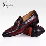 Xajzpa - Fashion Loafers Men Shoes Business Casual Wedding Party Daily Classic Pu Solid Color