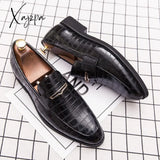 Xajzpa - Fashion Loafers Men Shoes Business Casual Wedding Party Daily Classic Pu Solid Color