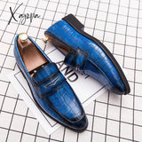 Xajzpa - Fashion Loafers Men Shoes Business Casual Wedding Party Daily Classic Pu Solid Color