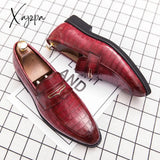 Xajzpa - Fashion Loafers Men Shoes Business Casual Wedding Party Daily Classic Pu Solid Color