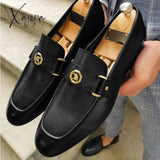 Xajzpa - Fashion Loafers Men Shoes Business Casual Wedding Party Daily Classic Pu Solid Color