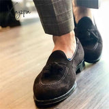 Xajzpa - Fashion Loafers Men Shoes Classic Business Casual Wedding Party Daily Retro Round Toe