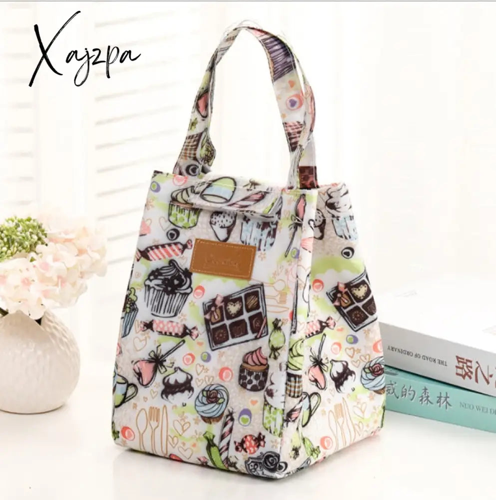 Xajzpa - Fashion Lunch Bag Insulated Thermal Lovely Cat Multicolor Breakfast Box Bags Women