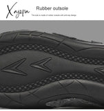 Xajzpa - Fashion Men Boots Casual Shoes Leather Autumn Winter Snow Outdoor Light Ankle Antislip