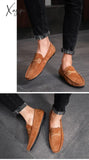 Xajzpa - Fashion Mens Loafers Zapatos De Hombre Formal Dresses Men Shoes Business Casual Green